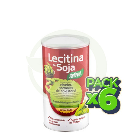 Pack 6x Lecitina Bote 400Gr. Santiveri