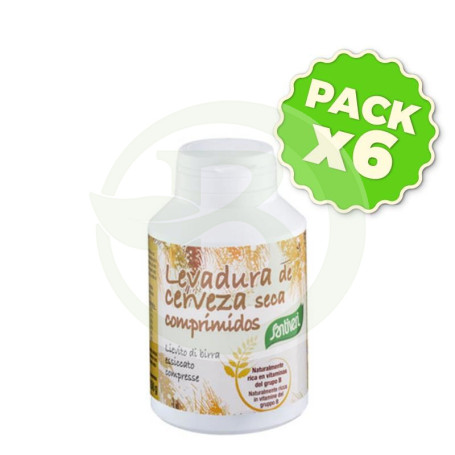 Pack 6x Levadura de Cerveza 350 Comprimidos Santiveri