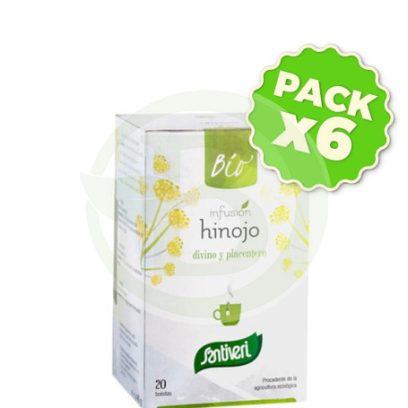 Pack 6x Sanaflor Hinojo Bio 20 Filtros Santiveri