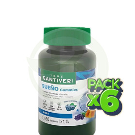 Pack 6x Sueño Gummies 60 Gominolas Masticables Santiveri