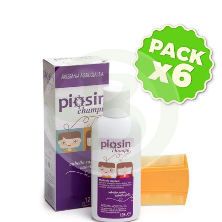 Pack 6x Piosín Champú 125Ml. Artesanía Agrícola