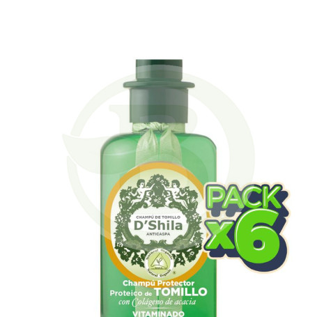 Pack 6x Champú Proteico De Tomillo 300Ml. Shila