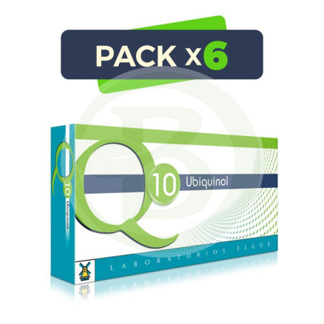 Pack 6x Q10 Ubiquinol 28 Cápsulas Tegor