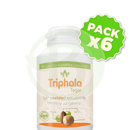 Pack 6x Triphala 60 Cápsulas Tegor