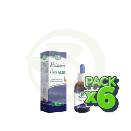 Pack 6x Melatonina Gotas 50Ml. Con Erbe Notte 1,9Mg. ESI - Trepat Diet