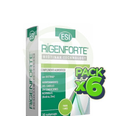 Pack 6x Rigenforte Caduta dei Capelli 30 Capsule ESI
