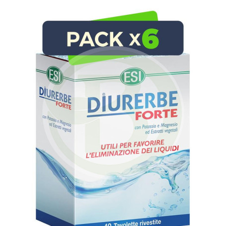Pack 6x Diurerbe Forte 40 Tabletas ESI - Trepat Diet
