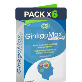 Pack 6x Ginkgomax Memory 30 Tabletas Esi