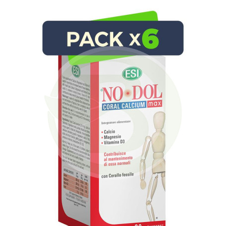 Pack 6x Nodol Coral Calcium Max 80 Cápsulas Esi