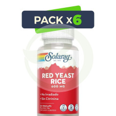 Pack 6x Red Yeast Rice 45 Capsule Solaray