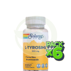 Pack 6x L-Tyrosina 500Mg. 50 Cápsulas Solaray