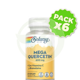 Pack 6x Mega Quercetín 600Mg. 60 Cápsulas Solaray