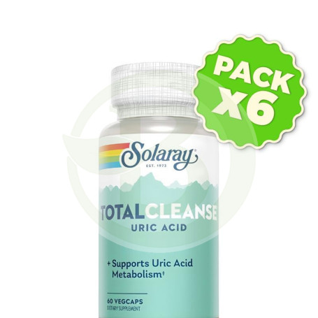 Pack 6x Total Cleanse Uric Acid 60 Cápsulas Solaray