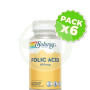 Pack 6x Ácido Fólico 800Mcg. 100 Cápsulas Vegetales Solaray