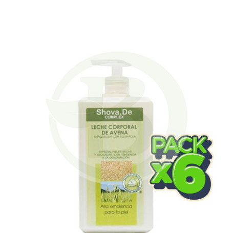 Pack 6x Leche Corporal de Avena 1000Ml. Shova De