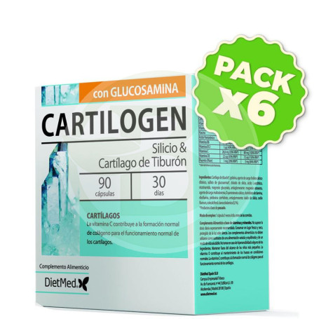 Pack 6x Cartilogen 90 Cápsulas Dietmed
