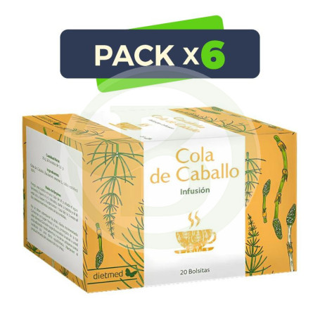 Pack 6x Infusión Cola De Caballo 20 Bolsitas Dietmed