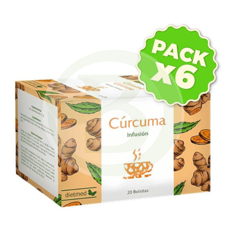 Pack 6x Infusión Cúrcuma 20 Bolsitas Dietmed