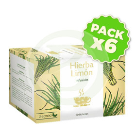 Pack 6x Infusión Hierba De Limón 20 Bolsitas Dietmed