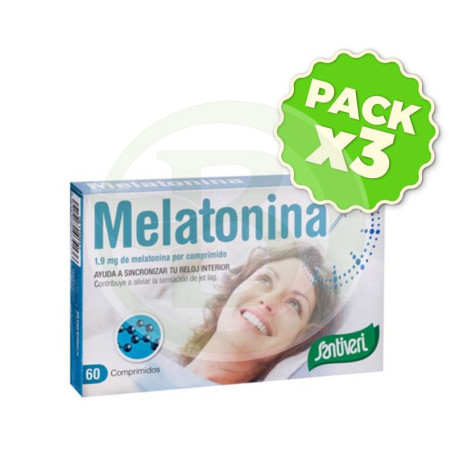 Pack 3x Melatonina 60 Comprimidos Santiveri