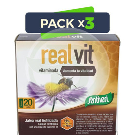 Pack 3x Realvit Vitaminada 20 Viales Santiveri