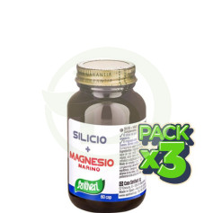 Pack 3x Silicio con Magnesio Marino 60 Capsule Santiveri