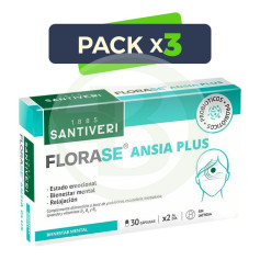 Pack 3x Florase Ansia Plus 30 Capsule Santiveri