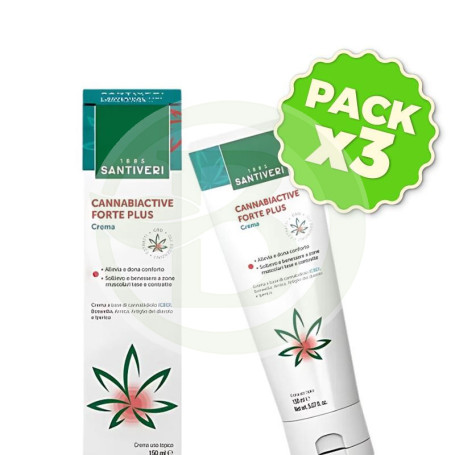 Pack 3x Cannabiactive Forte Plus Crema 150Ml Santiveri