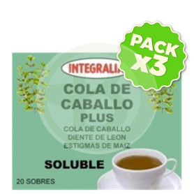 Pack 3x Cola de Caballo Plus Soluble 20 Sobres Integralia