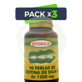 Pack 3x Lecitina De Soja 1200 90 Perlas Integralia