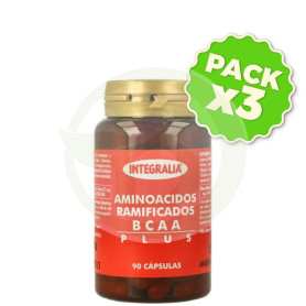 Pack 3x Aminoacidos Ramificados Bcaa 90 Cap Integralia