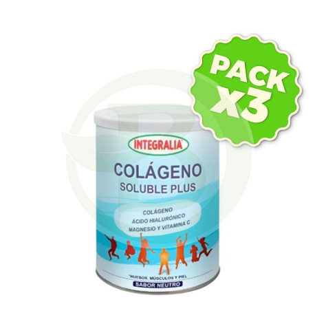 Pack 3x Colageno Soluble Plus Sabor Neutro Integralia