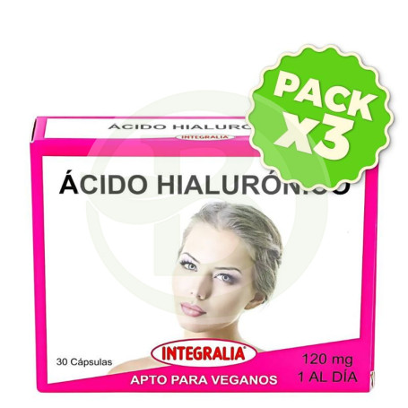Pack 3x Ácido Hialurónico 30 Cápsulas Integralia