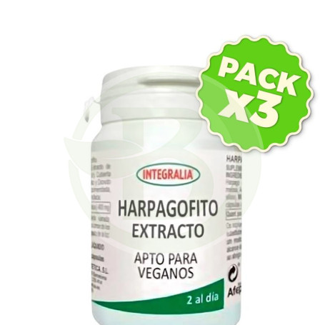 Pack 3x Extracto De Harpagofito 60 Cápsulas Integralia