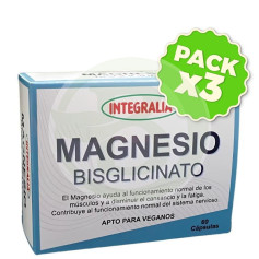 Pack 3x Bisglicinato Di Magnesio 60 Capsule Integralia