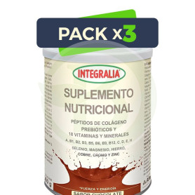 Pack 3x Suplemento Nutricional Sabor Chocolate 300G Integralia
