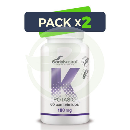 Pack 2x Potasio 1400 Mgrs. X 60 Liberacion Sostenida Soria Natural