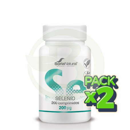 Pack 2x Selenio 250 Mgrs. X 200 Liberacion Sostenida Soria Natural