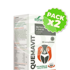 Pack 2x Quemavit 60 Compresse Soria Natural