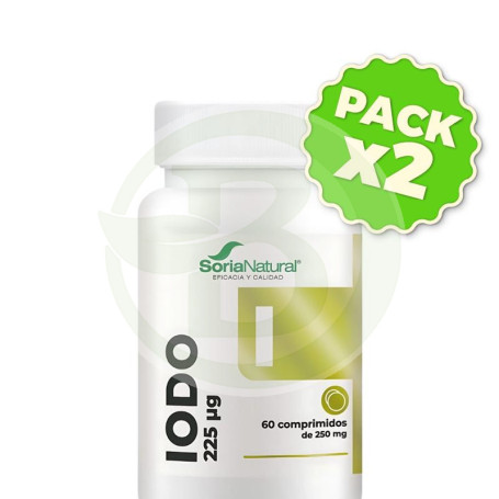 Pack 2x Iodo Liberación Sostenida 60 Comprimidos Soria Natural