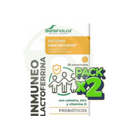 Pack 2x Inmuneo Lactoferrina 36 Compresse Soria Natural