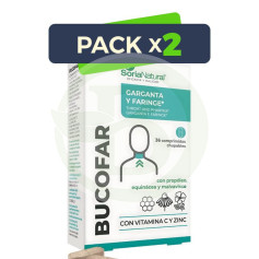 Pack 2x Bucofar 36 Compresse Masticabili Soria Natural