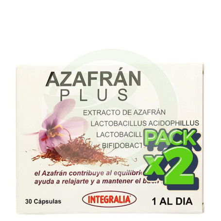 Pack 2x Azafrán Plus 30 Cápsulas Integralia