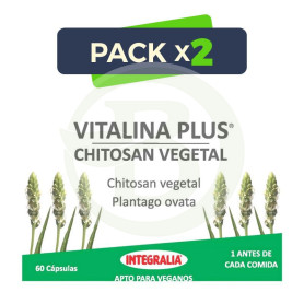 Pack 2x Vitalina Plus Chitosan Vegetal 60 Cápsulas Integralia
