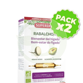 Pack 2x Rabalchofit Bio (Rábano Negro y Alcachofa) 20 Ampollas Superdiet