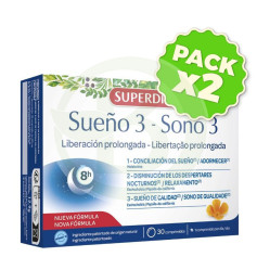 Pack 2x Sueño 3 Rilascio Prolungato 30 Compresse Superdiet