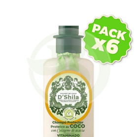 Pack 6x Champú Proteico De Coco 300Ml. Shila