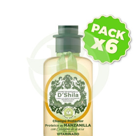 Pack 6x Champú Proteico De Manzanilla 300Ml. Shila