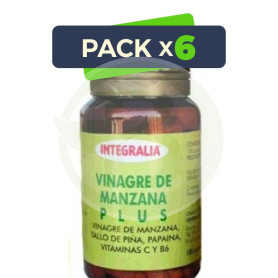 Pack 6x Vinagre de Manzana Plus 100 Cápsulas Integralia