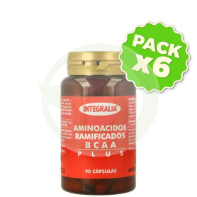 Pack 6x Aminoacidos Ramificados Bcaa 90 Cap Integralia